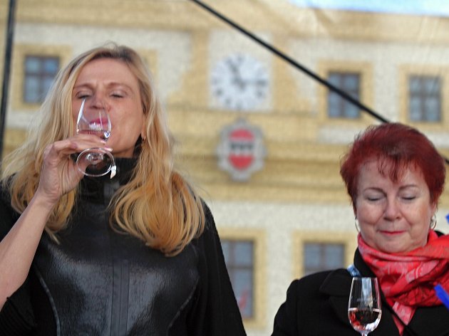 Na třebíčském náměstí lidé ochutnávají Svatomartinská vína