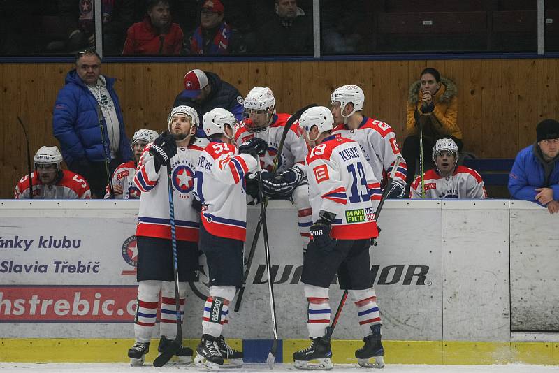 Zápas 42. kola WSM ligy mezi SK Horácká Slavia Třebíč a HC Energie Karlovy Vary.