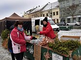 Vánoční trhy na Karlově náměstí v Třebíči.
