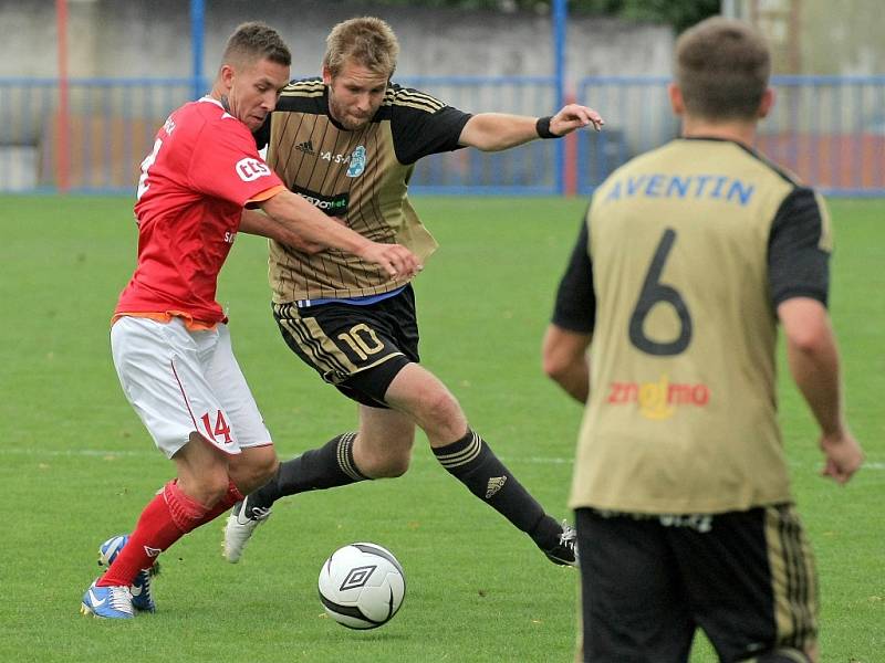 Znojmo nechtělo v pohárovém utkání na stadionu v Třebíči znovu klopýtnout, a od začátku utkání šlo rázně za svým cílem.