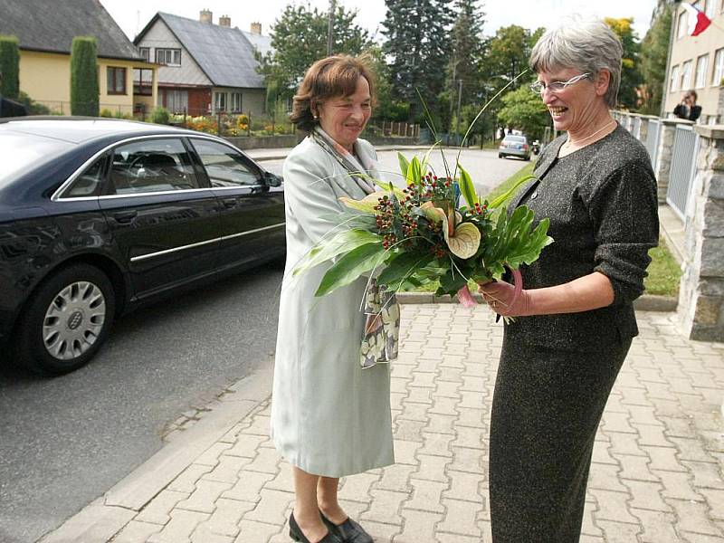 Návštěva prezidenta Václava Klause a první dámy Livie Klausové na Třebíčsku.