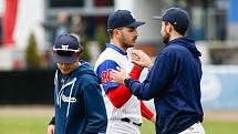 Baseballové utkání mezi Nuclears Třebíč a Hroši Brno.