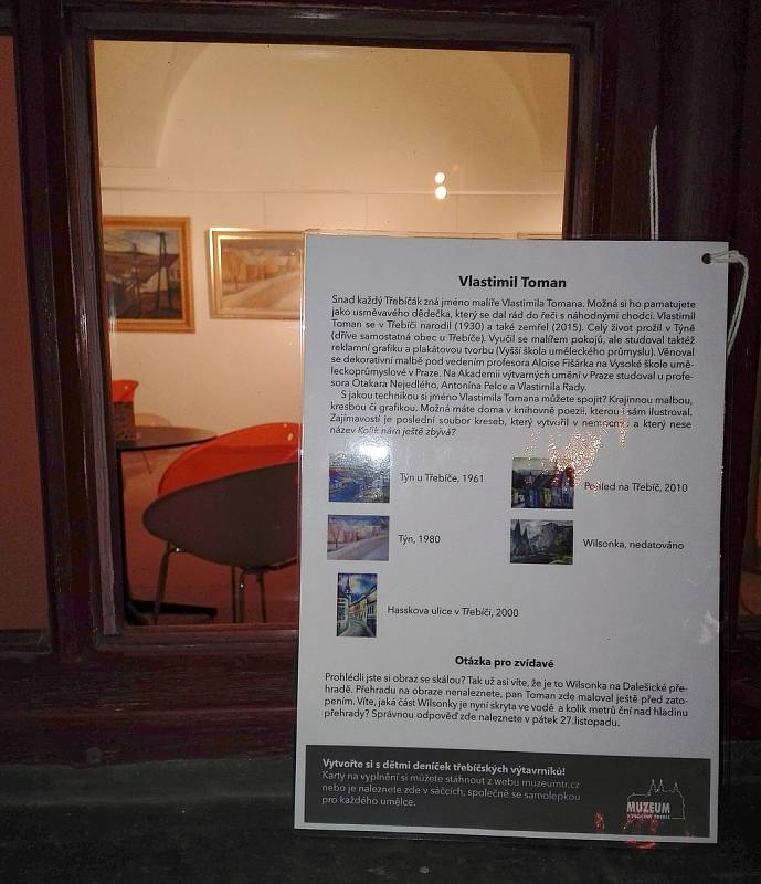 Tento týden vystavuje muzejní výdejní okýnko obrazy od třebíčského rodáka Vlastimila Tomana.