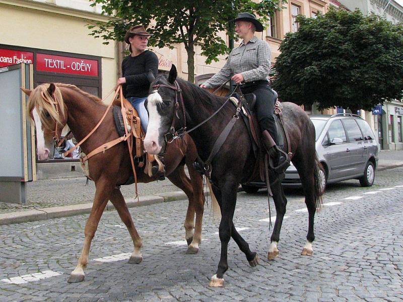 Koně živé vystřídali v sobotu dopoledne na Karlově náměstí v Třebíči ty pod kapotou a lákali na XX. Chovatelský den.
