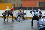 Hokejbalisté Okříšek zdolali v dalším kole druhé ligy doma brněnské Bulldogs 11:1.