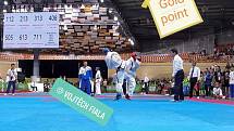 Vojtěch Fiala na mistrovství světa v bojovém umění taekwondo ITF v bulharském Plovdivu.