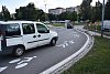 Pozor, tady je cyklistovo, upozorňují nové piktogramy na silnicích v Třebíči