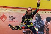 Kateřina Vodičková na Světových hasičských hrách v Portugalsku.