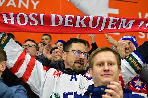 Fanoušci hnali hráče Horácké Slavie Třebíč ve čtvrtém zápase série s Litoměřicemi kupředu. Hokejisté se jim za to odvděčili výhrou 3:2 v prodloužení.