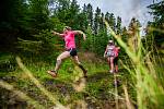Nádherné slunečné počasí, ale i pořádný osvěžující déšť ke konci závodu provázel běžce na Milovech, kam letos úplně poprvé zavítal běžecký seriál Běhej lesy.