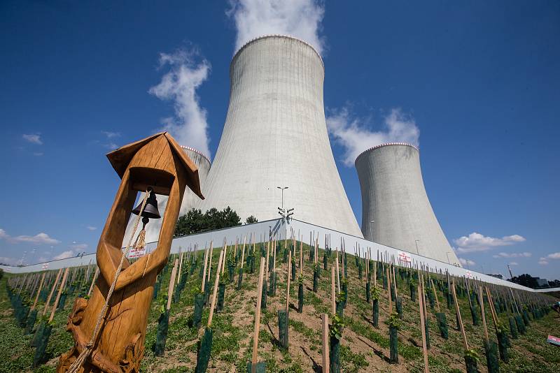 Slavnostní otevření jaderné vinice u Jaderné elektrárny Dukovany.