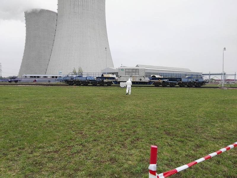 Cvičení v dukovasnké elektrárně.