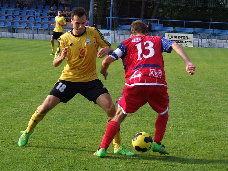 Třebíč (v červeném) doma nestačila na Rosice (na snímku), které byly ve všech činnostech lepší.