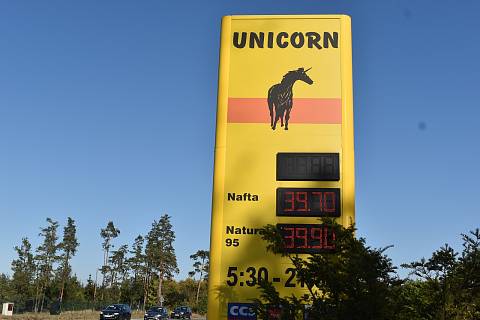 Ukázka cen pohonných hmot na Třebíčsku