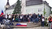 Demonstrace v Moravských Budějovicích