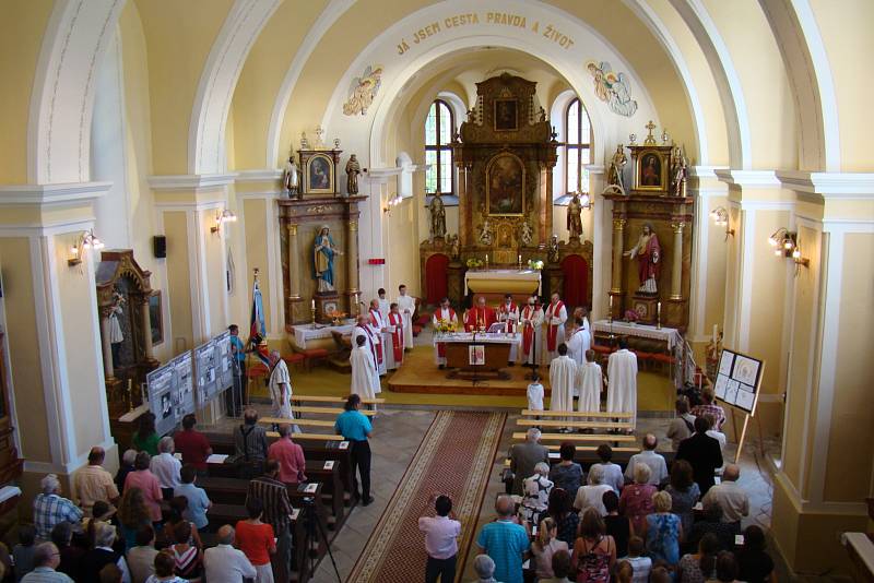 Kostel v Babicích, posledním působišti faráře Václava Drboly.