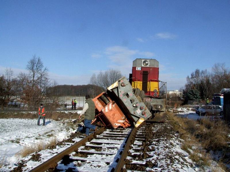Srážka vlaku s nákladním automobilem u Vranína.