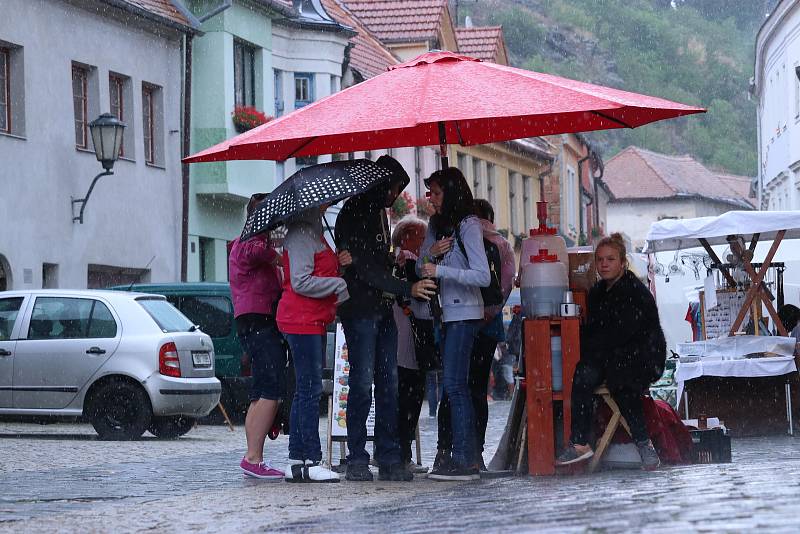 Oživené židovské město v Třebíči, to je tradiční letní kulturní akce. Uličky Zámostí o tomto víkendu plní návštěvníci, kteří si program moc užívají, i když občas přijde přeháňka. Foto: Deník/Karolína Jakubcová