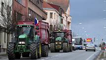 Traktory na nejrušnější třebíčské tepně, Bráfově třídě.