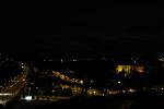 Pohled z noční městské věže v Třebíči.