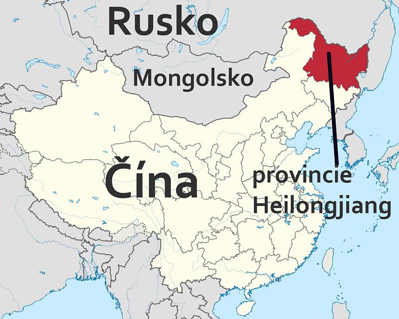 Čínská provincie Heilongjiang.