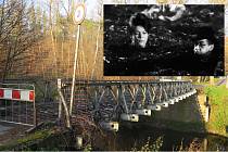 V Třebíči-Poušově dříve stával Bailey bridge. Je nutné se důrazně ohradit proti tvrzení, že nynější situace s mostem v Třebíči-Poušově připomíná komedii Bílá paní.