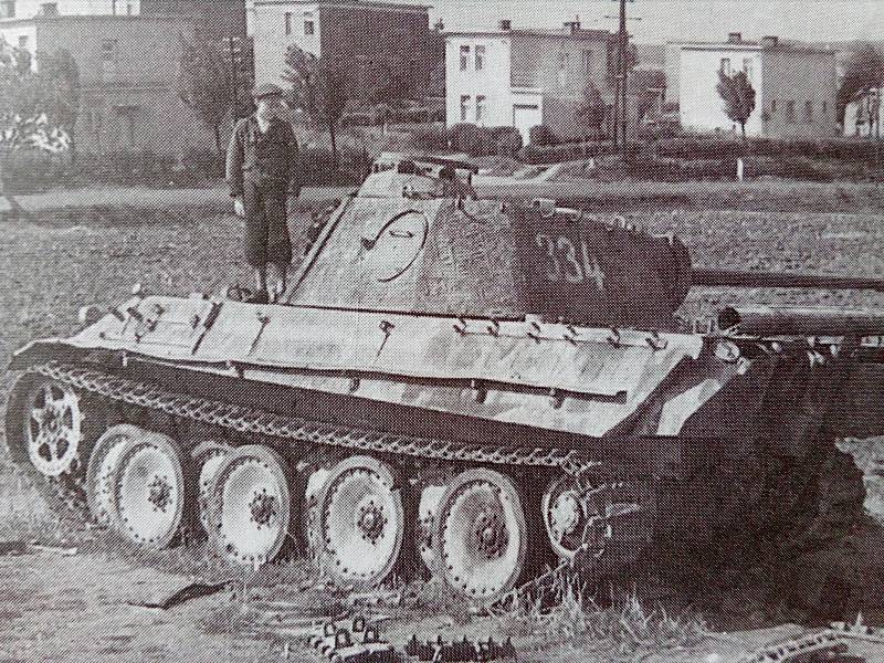 Panther, jenž se po konci války nacházel v Třebíči Borovině.