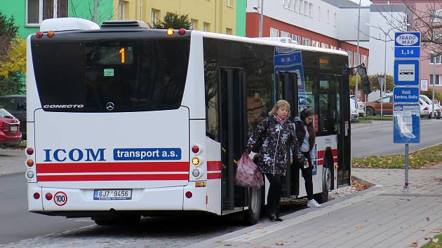 Městské autobusy v Třebíči. Ilustrační snímek