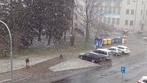 Také v Třebíči na konci března sněží.