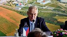 Prezident Miloš Zeman v Jaderné elektrárně Dukovany.