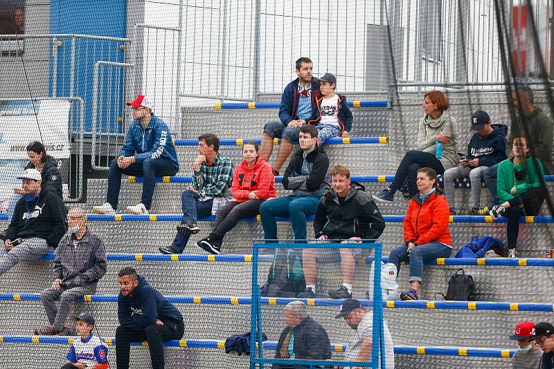 Baseballové utkání mezi Nuclears Třebíč a Hroši Brno.