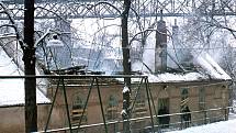Střelnice poté, co 11. února 1969 vyhořela. Foto: archiv Muzea Vysočiny Třebíč