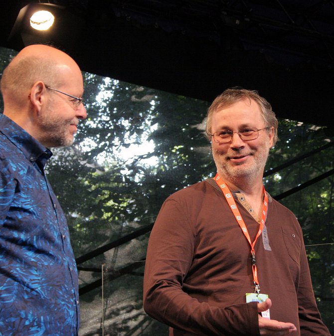 Dramaturg Folkových prázdnin Michal Schmidt (vpravo).