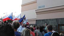 Demonstrace v Třebíči.