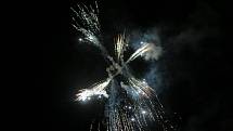 Novoroční ohňostroj 1.1.2022 se odpaloval z třebíčského Kostelíčku.