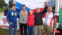 Na snímku zleva David Svoboda, olympijský vítěz v moderním pětiboji z Londýna, vedle jeho bratr Tomáš Svoboda, vítěz letošního Světového poháru a vpravo Petr Mejzlík.