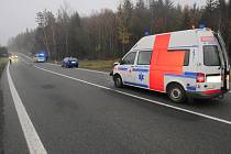 Pondělní ranní dopravní nehoda, která se stala na silnici II/360 v katastru obce Vlčatín.