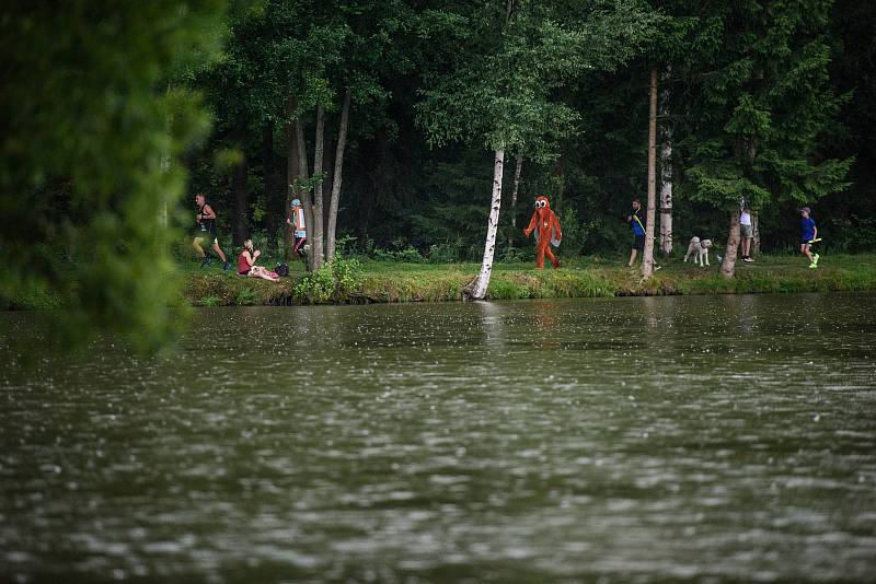 Nádherné slunečné počasí, ale i pořádný osvěžující déšť ke konci závodu provázel běžce na Milovech, kam letos úplně poprvé zavítal běžecký seriál Běhej lesy.