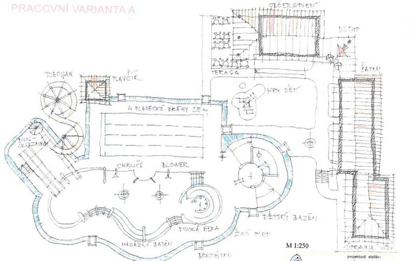 Pracovní varianta aquaparku.