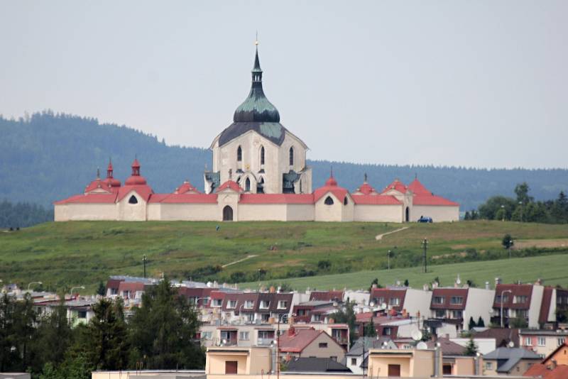 Výhled z věže svatého Prokopa ve Žďáře nad Sázavou