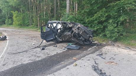 Nehoda u obce Lísek.