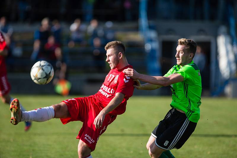 Fotbalové utkání MSFL mezi SFK Vrchovina a ČSK Uherský Brod.