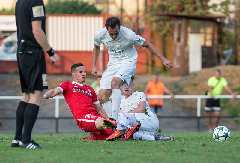 Fotbalové utkání mezi FC Žďas Žďár nad Sázavou a FC Zbrojovkou Brno.