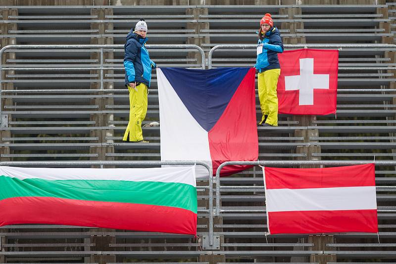 Prázdné tribuny ve Vysočina areně. Diváci chyběli nejen na stadionu, ale i v hotelech a penzionech v okolí.