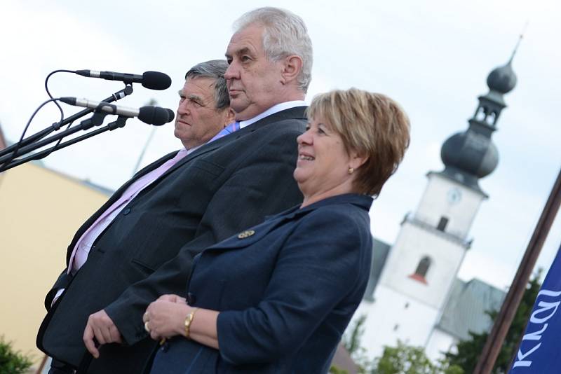 Prezident Miloš Zeman navštívil Žďár nad Sázavou