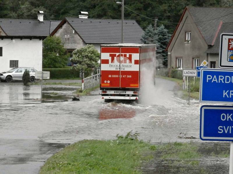 Řeka Svratka se v Borovnici rozlévá rok co rok.