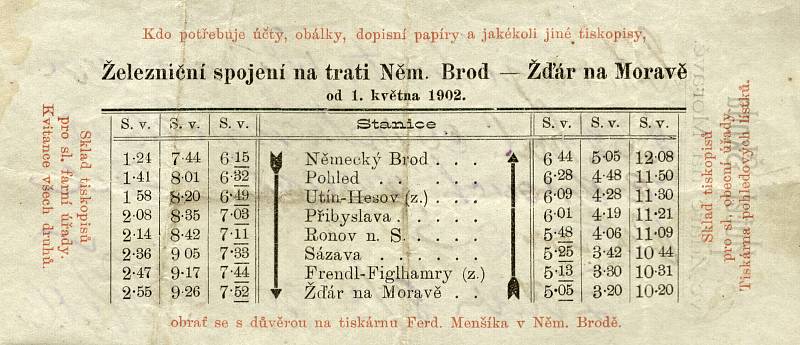 Jízdní řád z roku 1902.