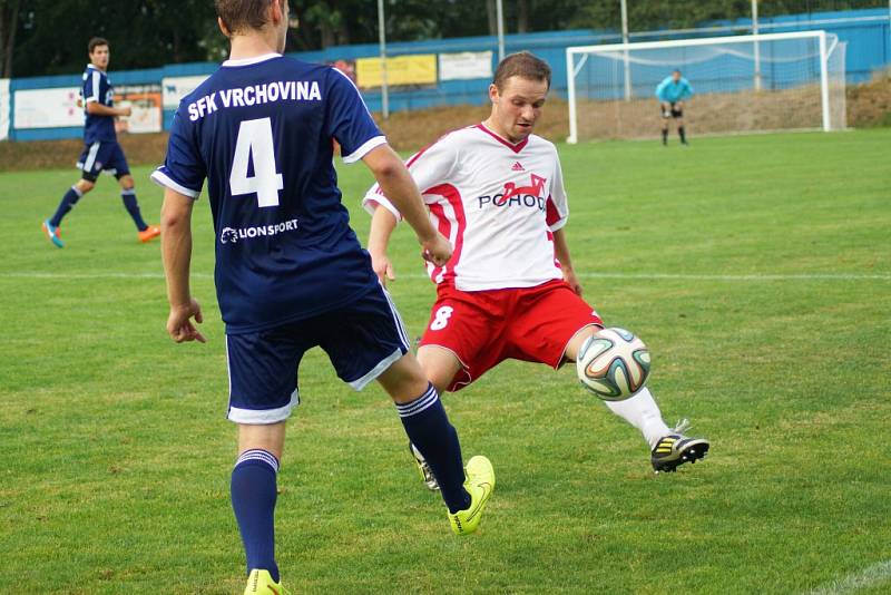 Fotbalisté Bystřice znovu zvítězili nad Vrchovinou. 