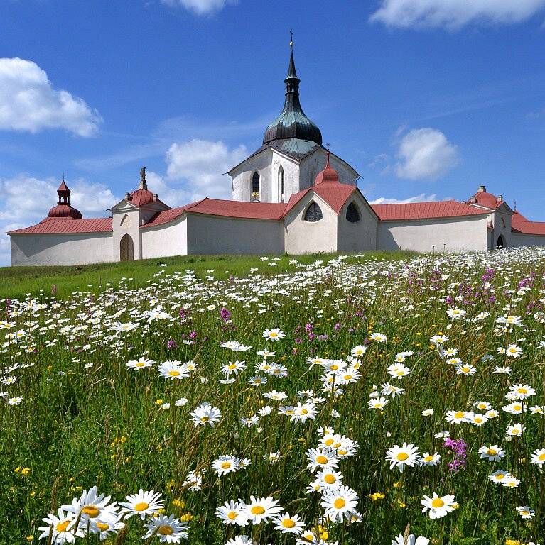 Zelená hora, poutní kostel Sv. Jana nepomuckého.