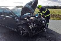 Nehoda dvou osobních aut u obce Vídeň na Žďársku.